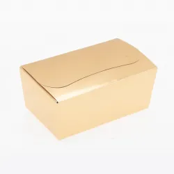 500g Fold Flat Ballotin; Shiny Gold